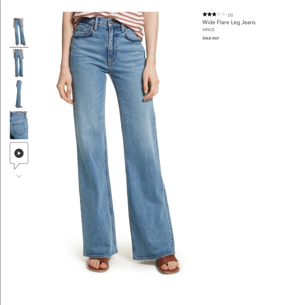 Vince Sold Out Santa Fe Wide Bottom Jeans
